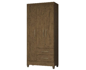 Ropero Lima 182 x 82 x 47 cm Castaño con 2 Cajones y 3 Puertas Vol 1