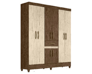 Ropero Portugal 204 x 165 x 47 cm Avela W/Castaño W con Patas con Patas Vol 2