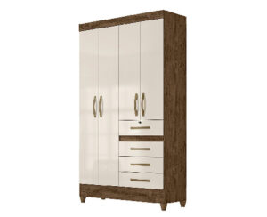 Ropero Sobral 204 x 110 x 47 cm Castaño W/Blanco con Patas Vol 2