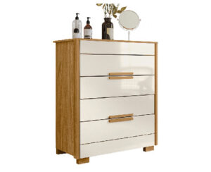 Comoda Dhara 103 x 86 x 47 cm Freijo/Blanco con Patas Vol 1