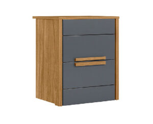 Mesa de Luz Dhara 61 x 51 x 39 cm Castaño/Gris Vol 1