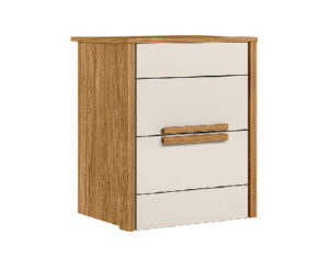 Mesa de Luz Dhara 61 x 51 x 39 cm Castaño/Blanco Vol 1