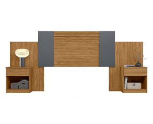 Cabecera Araguaia 115 x 235 x 39 cm Freijo/Gris con 2 Mesa de Luz Vol 2