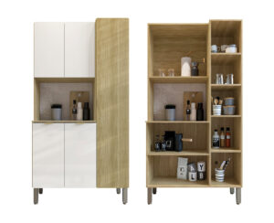 Armario Multiuso 4P 91.5 x 176 x 36.3 cm Freijo/Soft Vol1