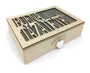 Caja de Te 6 Divisiones 7 x 17 x 24 cm