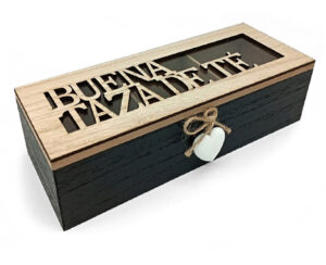 Caja de Te 3 Divisiones 7 x 9.5 x 24 cm