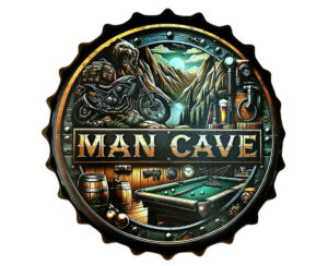 Adorno Tapa Botella Marcas 34 cm Man Cave