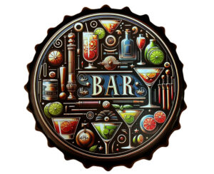 Adorno Tapa Botella Marcas 34 cm Bar