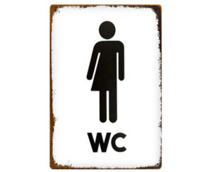 Chapa con frases 20 x 30 cm WC