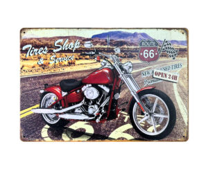 Chapa con frases 20 x 30 cm Tires Shop