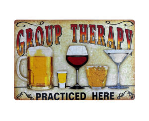 Chapa con frases 20 x 30 cm Group Terapy