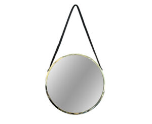 Espejo con Correa de Cuero 30 cm