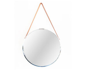 Espejo con Correa de Cuero 45 cm