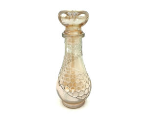 Botella de Vidrio Tornasolado 20 cm con Tapa