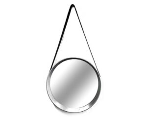 Espejo con Correa de Cuero 39 cm