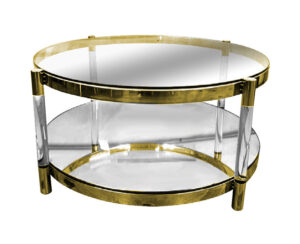 Mesa Acero Inoxidable 90 x 90 x 45 cm con Vidrio Templado y Espejo