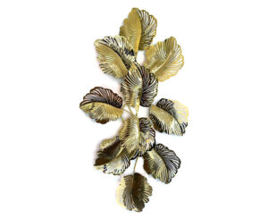Wall Art Hojas 122 x 66 cm Dorado