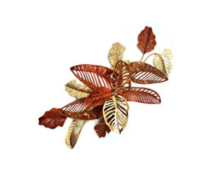 Wall Art Hojas 130 x 68 cm Dorado