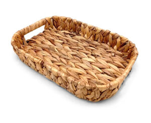 Bandeja Rectangular Mediana 35 x 25 x 5 cm Hoja Platano con Manijas