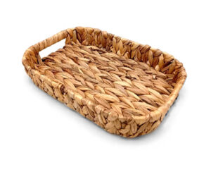 Bandeja Rectangular Chica 31 x 21 x 5 cm Hoja Platano con Manijas