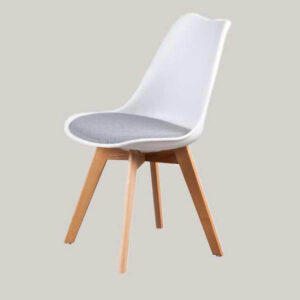 Silla Tulip Patas Haya con Almohad?n