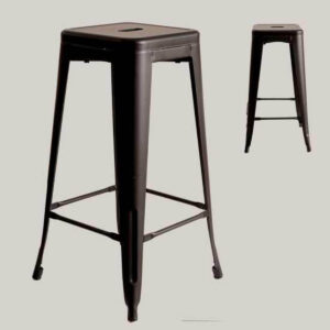 Banqueta Tolix Negra sin respaldo