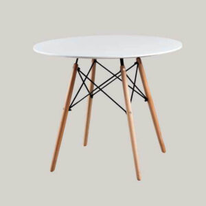 Mesa Eames Red Tapa Blanca 90 cm
