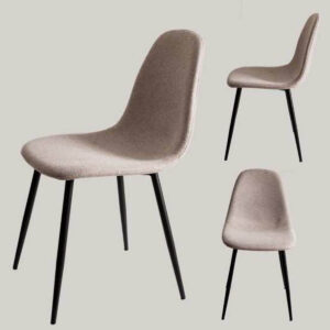 Silla Lanin Beige Patas Negras