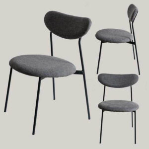 Silla Ambers Griis Patas Negras