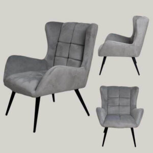 Sillon Embajador Pana Gris Patas
