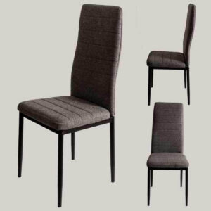 Silla Elem Tapizada Gris Pata Negra