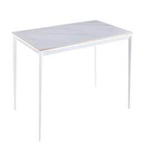 Mesa Simil Marmol Gris 140 x 80 cm Patas