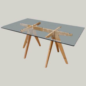 Mesa Vidrio 160 x 90 x 73 cm Patas