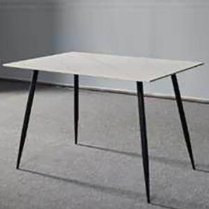 Mesa Simil Marmol Blanca 120 x 80 cm Patas