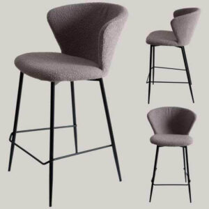 Banqueta Victoria Gris Respaldo Bajo