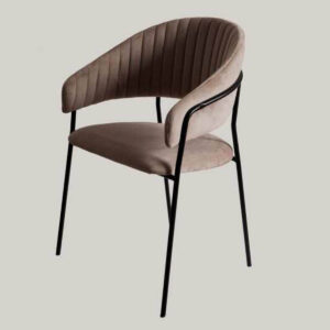 Sillon Stripe Pana Marron Claro