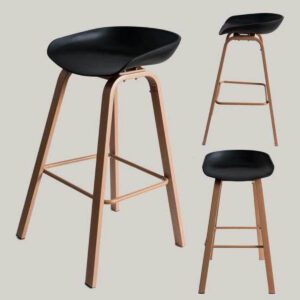 Banqueta Asiento PP Negro Base