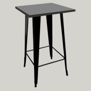 Mesa Tolix Alta Negro 60 x 60  cm 102H