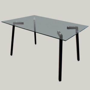 Mesa Ele 120 x 80 cm Negro Vidrio 10 mm